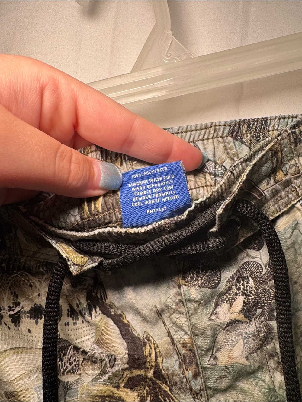 Guy Harvey Bass Fish Camo Swim Trunks Board Shorts Mens Size L - Picture 6 of 6